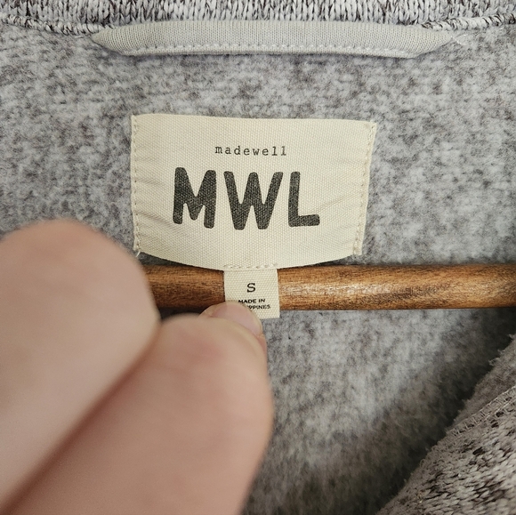 Madewell Grey Marled Knit Shacket Size S - Picture 2 of 8